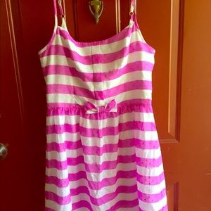 Lilly Pulitzer Fuchsia/White Striped Dress Size 10